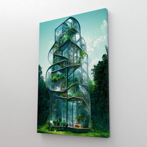 Futuristic House Canvas Print