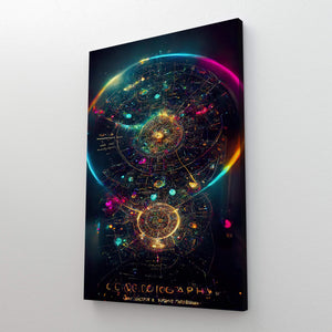 Galaxy Blue Print Canvas Print