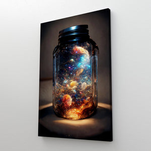 Galaxy Bottle Canvas Print