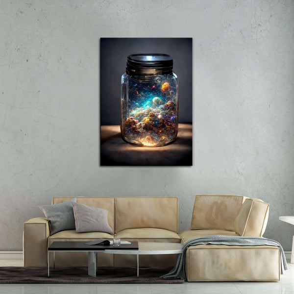 Galaxy Jar Canvas Print - Trippy Art | MusaArtGallery™