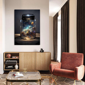 Galaxy Jar Canvas Print - Trippy Art | MusaArtGallery™