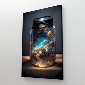 Galaxy Jar Canvas Print - Trippy Art | MusaArtGallery™