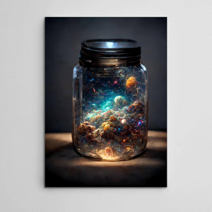 Galaxy Jar Canvas Print - Trippy Art | MusaArtGallery™