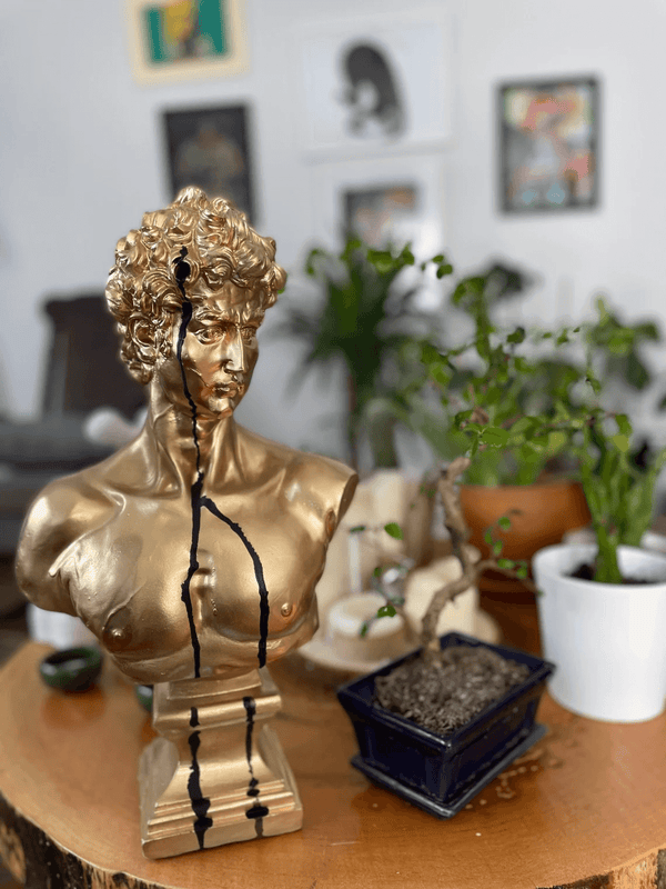 Gold Bust of David- Davis Bust for Sale
