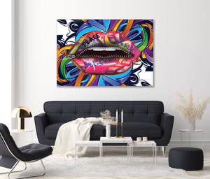 Graffitis Lips Art - Lips Canvas | MusaArtGallery™