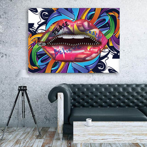 Graffitis Lips Art - Lips Canvas | MusaArtGallery™
