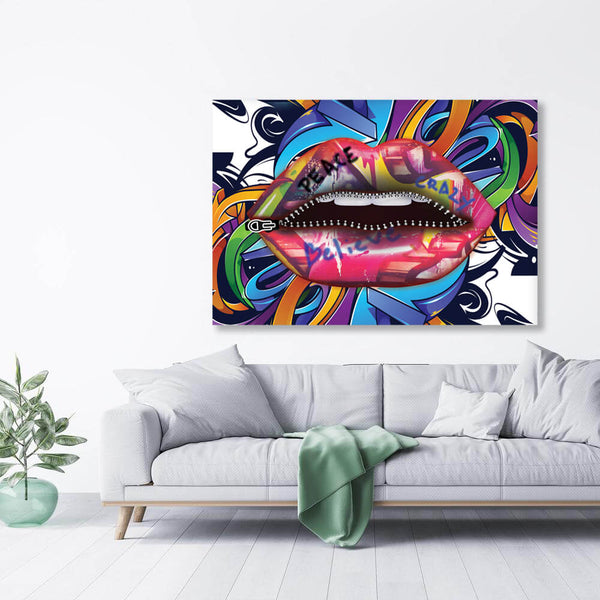 Graffitis Lips Art - Lips Canvas | MusaArtGallery™