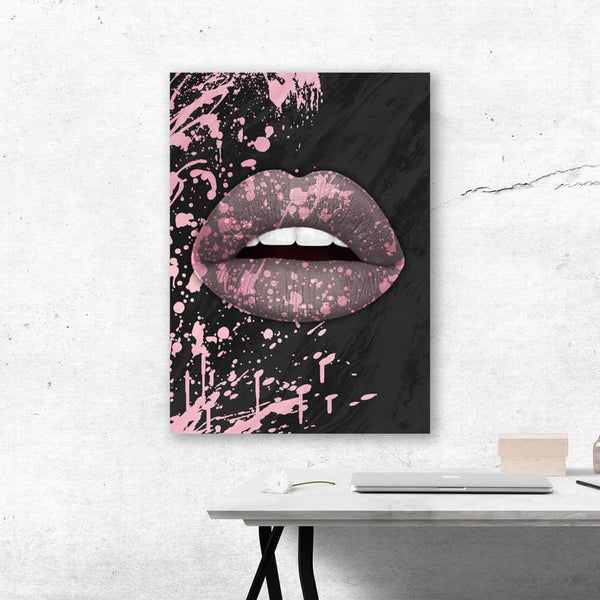 Pink Lips Art-Lips Canvas | MusaArtGallery™