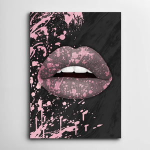 Pink Lips Art-Lips Canvas | MusaArtGallery™