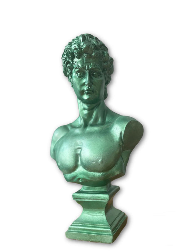 Mint Green David Bust Statue