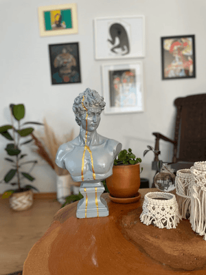 Grey David Bust Statue - David Bust Statue for Sale