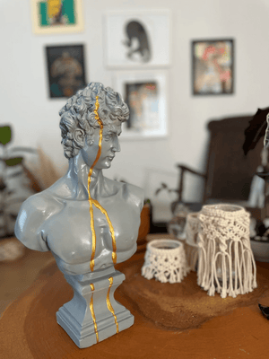 Grey David Bust Statue - David Bust Statue for Sale