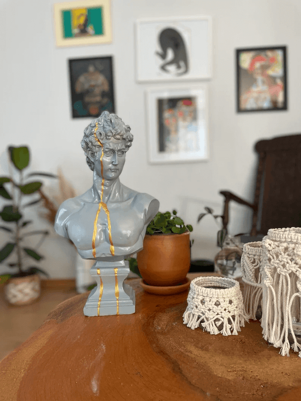 Grey David Bust Statue - David Bust Statue for Sale