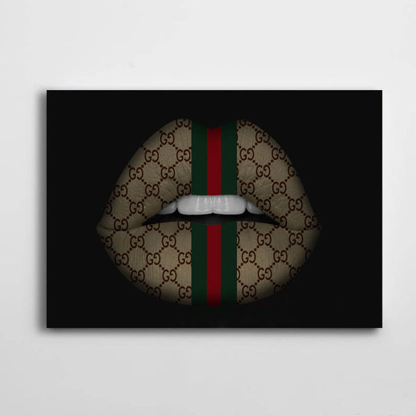 Gucci Lips Art - Lips Canvas | MusaArtGallery™