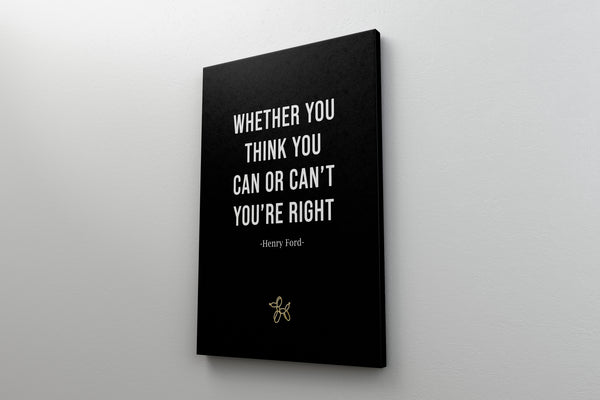 Henry Ford Quote Canvas - Motivational Art