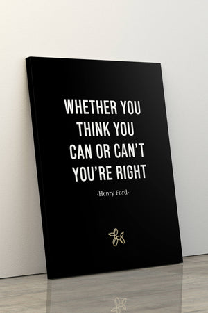 Henry Ford Quote Canvas - Motivational Art