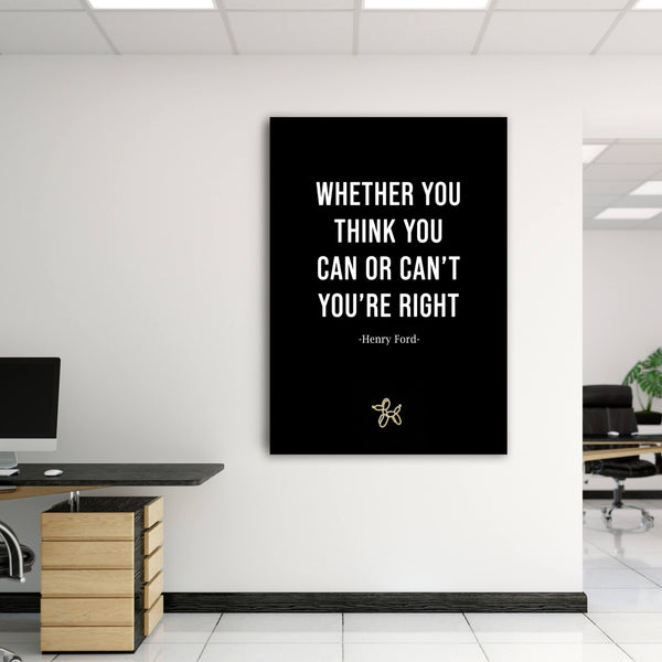 Henry Ford Quote Canvas - Motivational Art