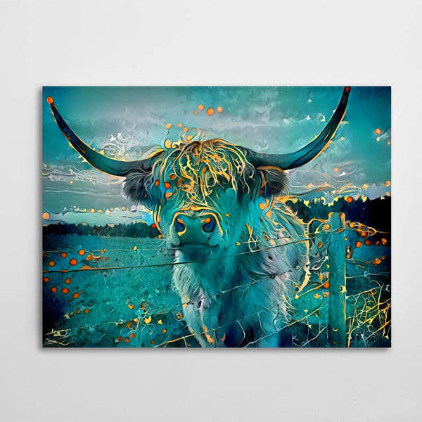 Highland Cow Canvas Wall Art - Modern Art on canvas