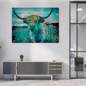 Highland Cow Canvas Wall Art - Modern Art on canvas