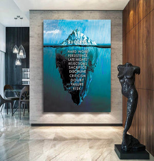 Iceberg Of Success Canvas -Motivational Wall Art