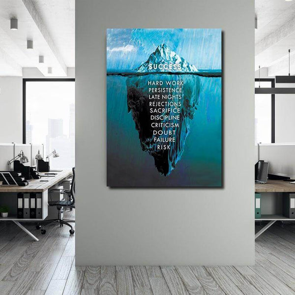 Iceberg Of Success Canvas -Motivational Wall Art