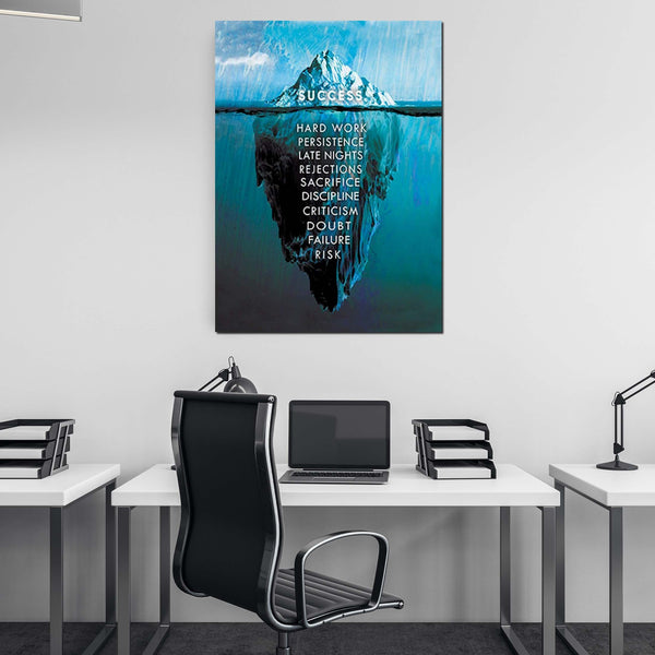 Iceberg Of Success Canvas -Motivational Wall Art