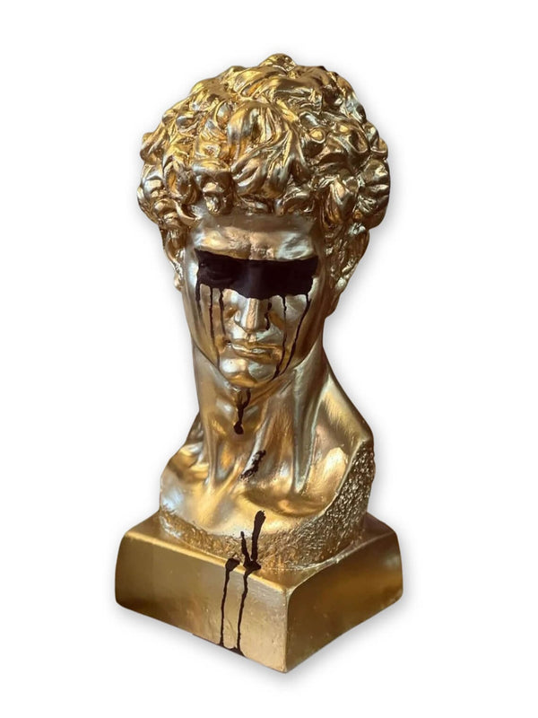 Gold David Head Sculpture- David Bust | MusaArtGallery™