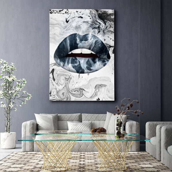 Grey Lips Wall Art | MusaArtGallery™