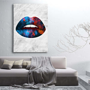 Multicolor Lips Art - Lips canvas | MusaArtGallery™