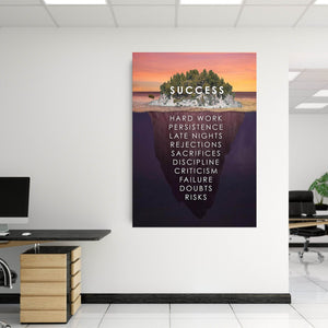Success Island Canvas - Motivational Wall Art