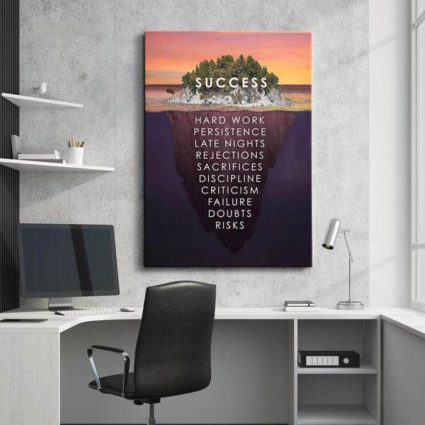 Success Island Canvas - Motivational Wall Art