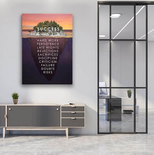 Success Island Canvas - Motivational Wall Art
