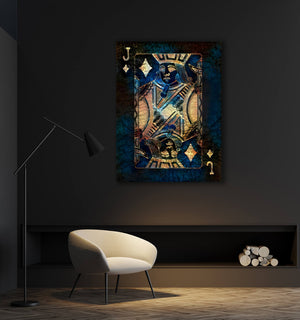 Gold Jack of Diamonds Art | MusaArtGallery™