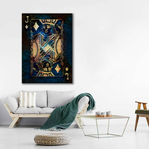 Gold Jack of Diamonds Art | MusaArtGallery™