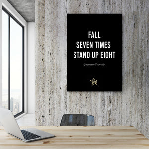 Japanese Proverb Quote Canvas - Motivational Art