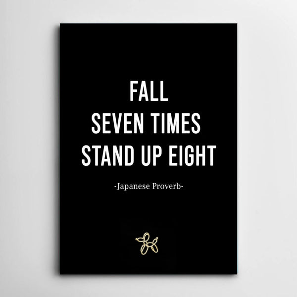 Japanese Proverb Quote Canvas - Motivational Art