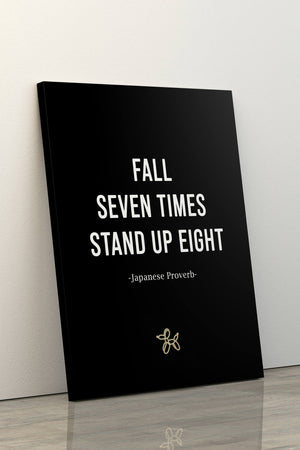 Japanese Proverb Quote Canvas - Motivational Art