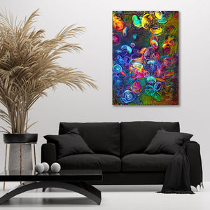 JellyFish Pop Canvas - Psychedelic Wall Art | MusaArtGallery™