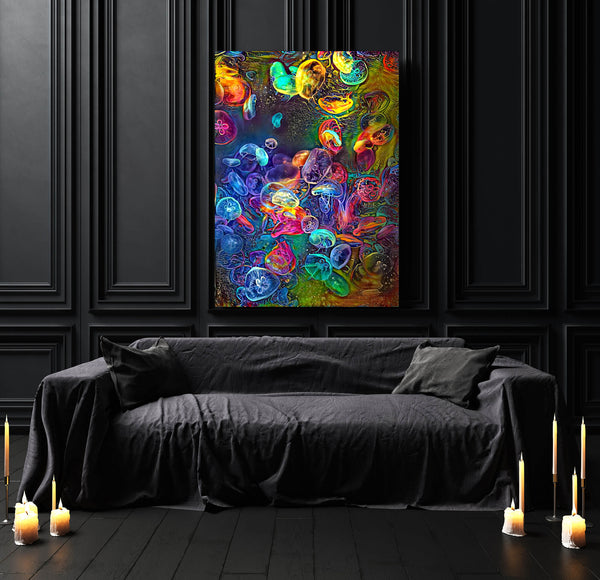 JellyFish Pop Canvas - Psychedelic Wall Art | MusaArtGallery™