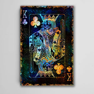 Gold King of Clubs Art | MusaArtGallery™