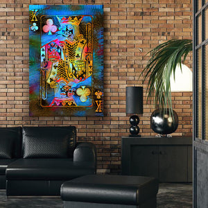 Blue King of Clubs Art | MusaArtGallery™