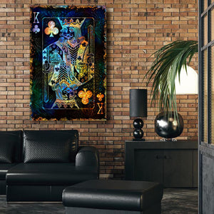 Gold King of Clubs Art | MusaArtGallery™
