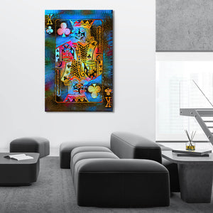 Blue King of Clubs Art | MusaArtGallery™