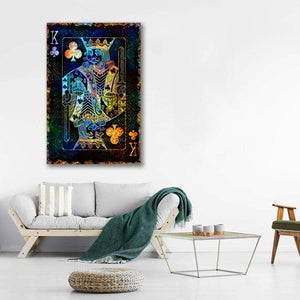 Gold King of Clubs Art | MusaArtGallery™