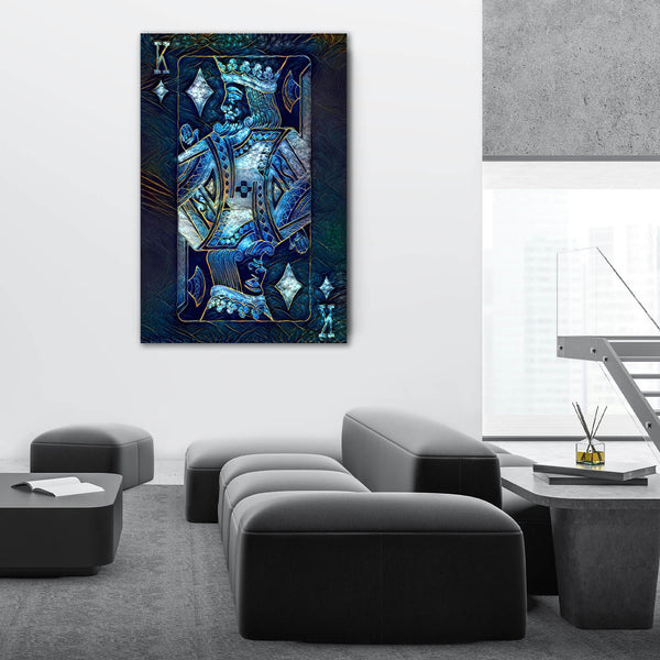 Blue King of Diamonds Art | MusaArtGallery™