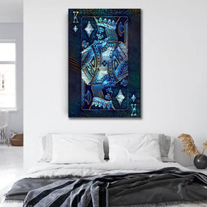 Blue King of Diamonds Art | MusaArtGallery™