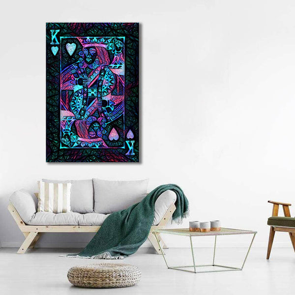 Blue King of Hearts Art | MusaArtGallery™