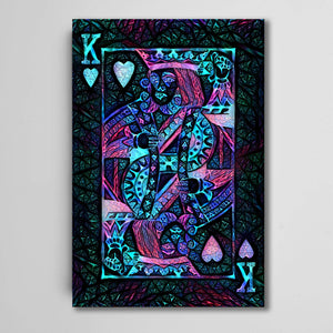 Blue King of Hearts Art | MusaArtGallery™