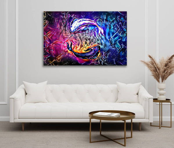 Purple Koi Fish Painting On Canvas | MusaArtGallery™