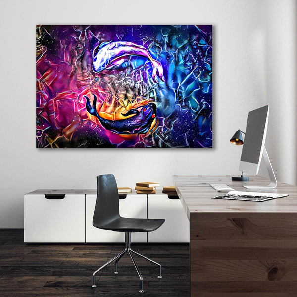 Purple Koi Fish Painting On Canvas
